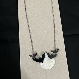 Bats & Moon Necklace